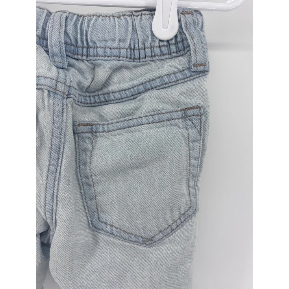 GAP Denim Toddler Boys Light Wash Frayed Hem Elastic‎ Waist Shorts 4 Years